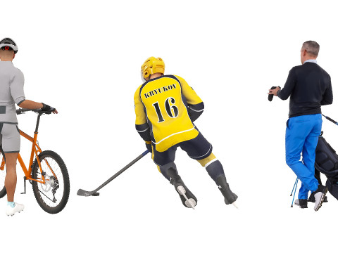 Sportsmen set x3 Modelo 3D
