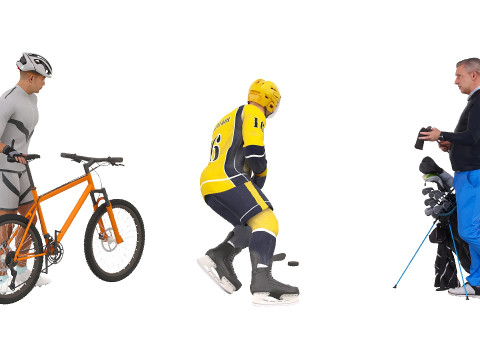 Sportsmen set x3 Modelo 3D