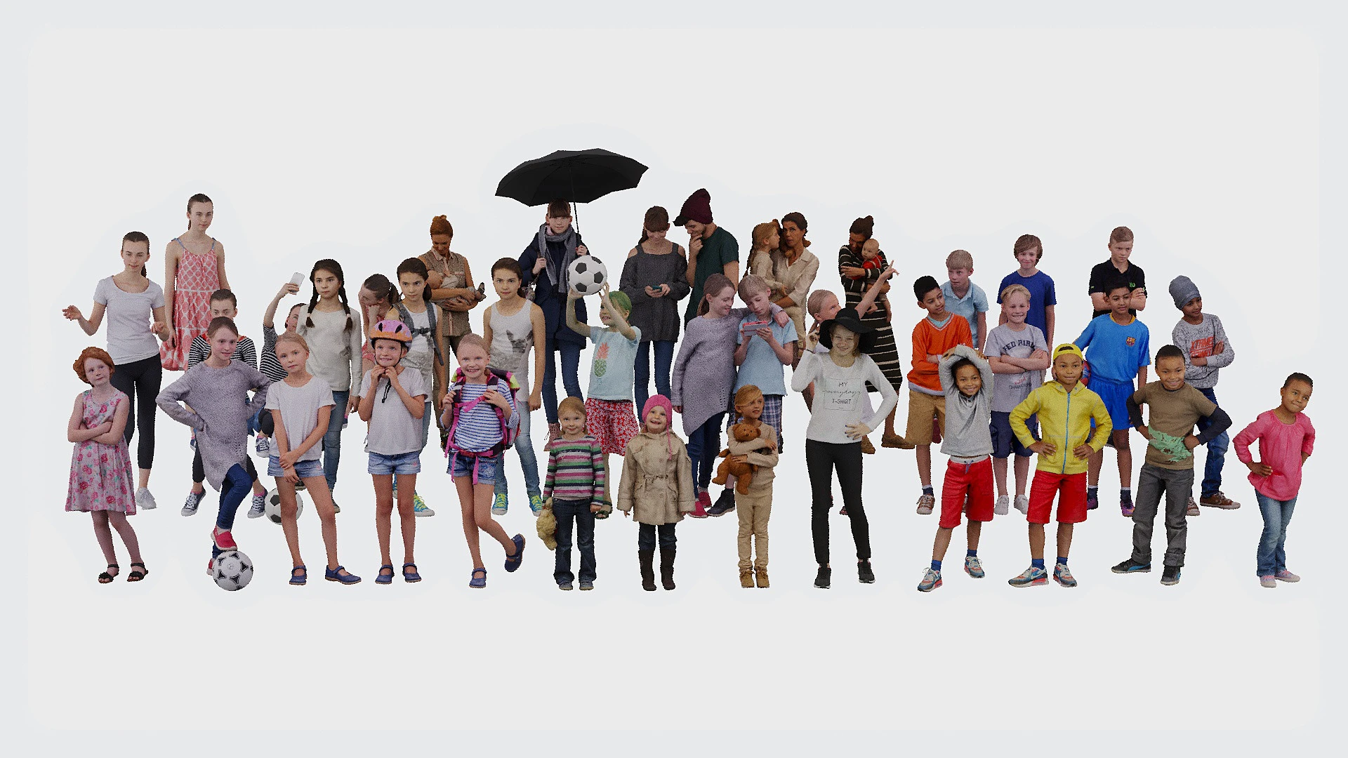 3Dset People Children 3D Model .c4d .max .obj .3ds .fbx .stl .blend 
