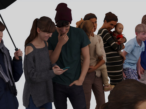 3Dset People Children 3D Model