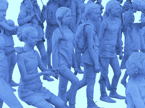 3Dset People Children 3D Model