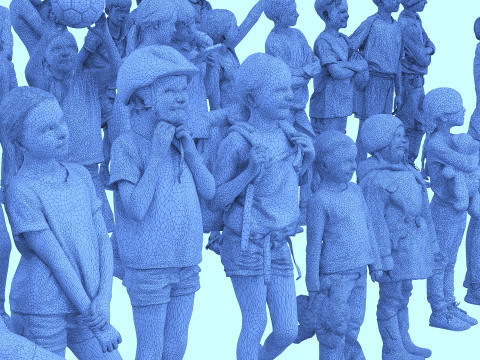 3Dset People Children 3D Model