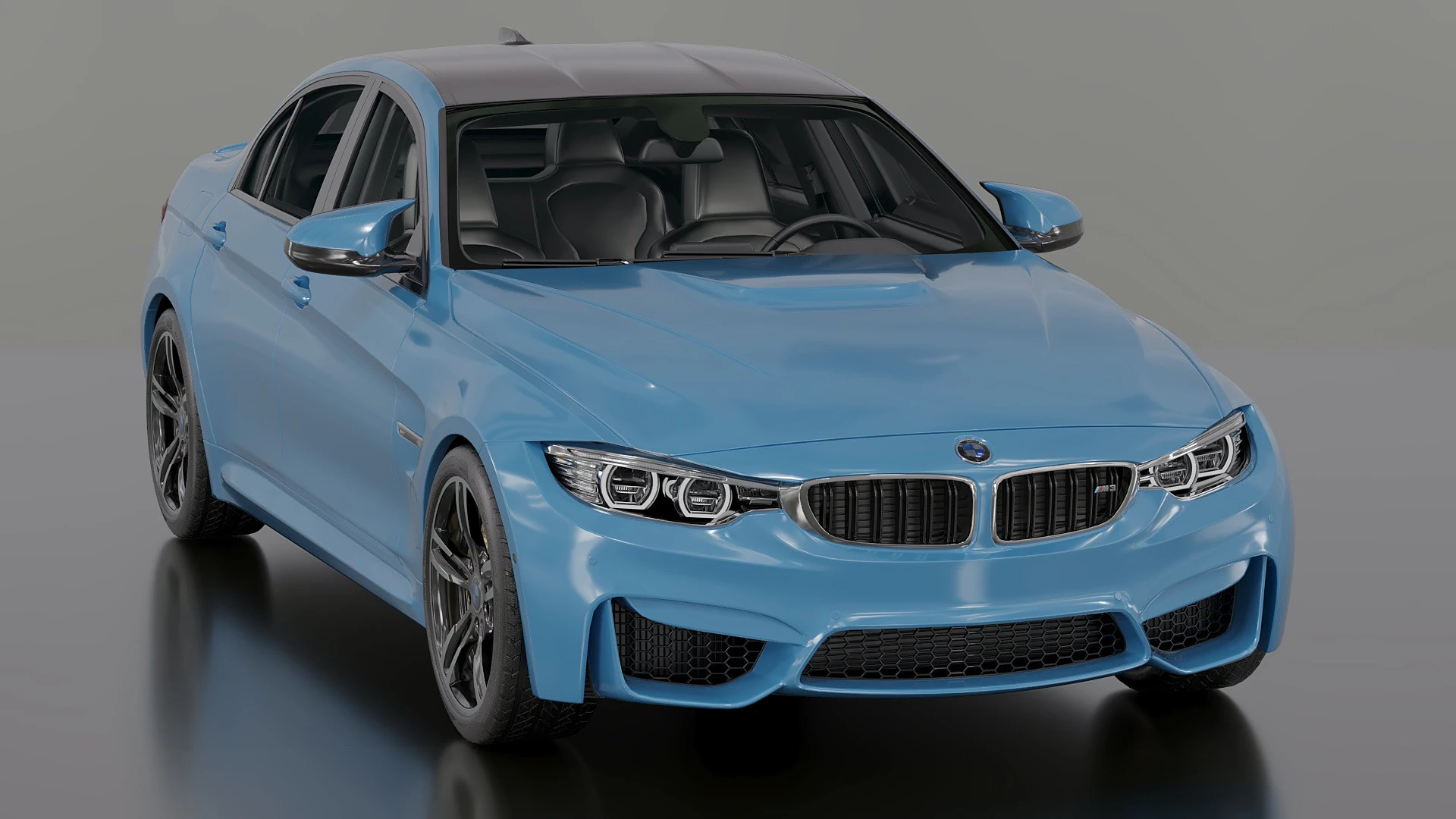 2015 M3 F30 Sedan 3D Model .c4d .max .obj .3ds .fbx .stl .blend 