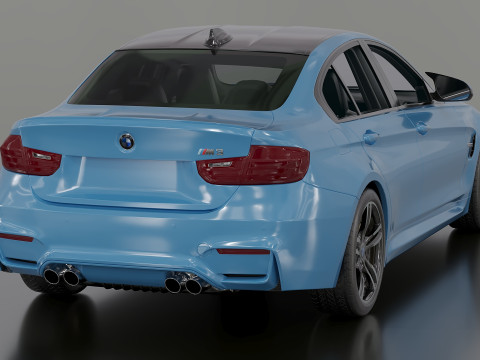 2015 M3 F30 Sedan 3D 모델