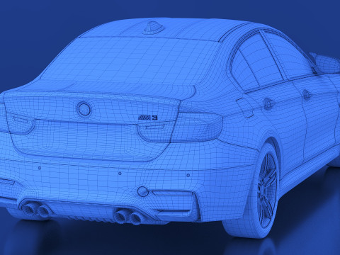 2015 M3 F30 Sedan 3D 모델