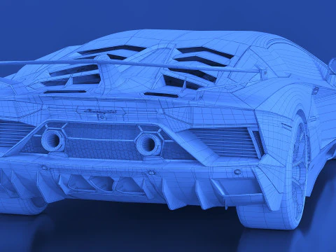 2019 Lambo Aventador 3D Model