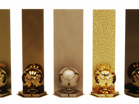 Brass Metal Pack x5 Corona Texturas CG