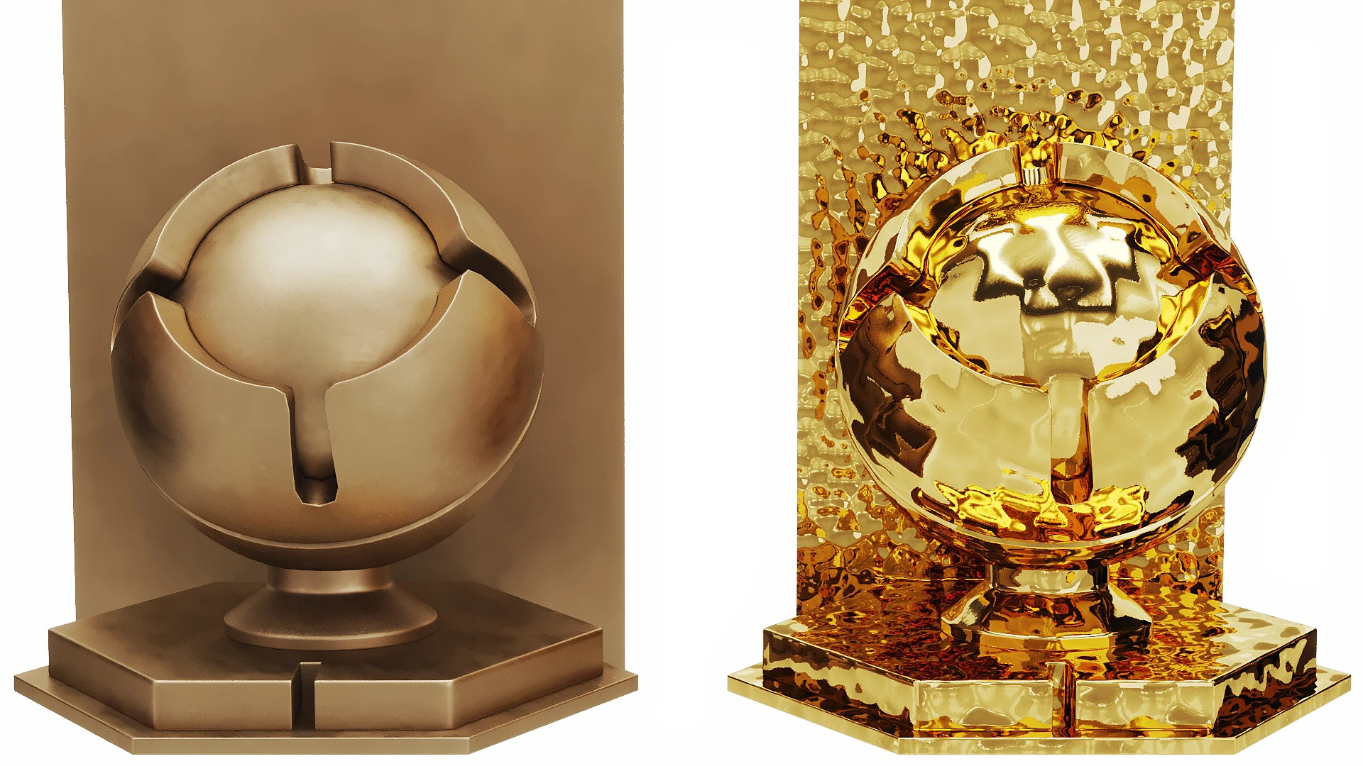 Brass Metal Pack x5 Corona CG Textures .c4d .max .obj .3ds .fbx .stl .blend 