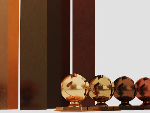 Bronze Metal Pack x4 Corona Texturas CG