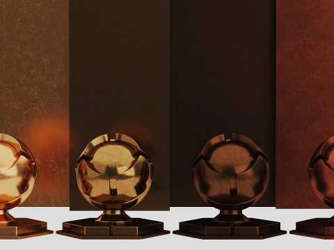 Bronze Metal Pack x4 Corona Texturas CG