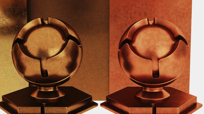 Bronze Metal Pack x4 Corona Texturas CG .c4d .max .obj .3ds .fbx .stl .blend 
