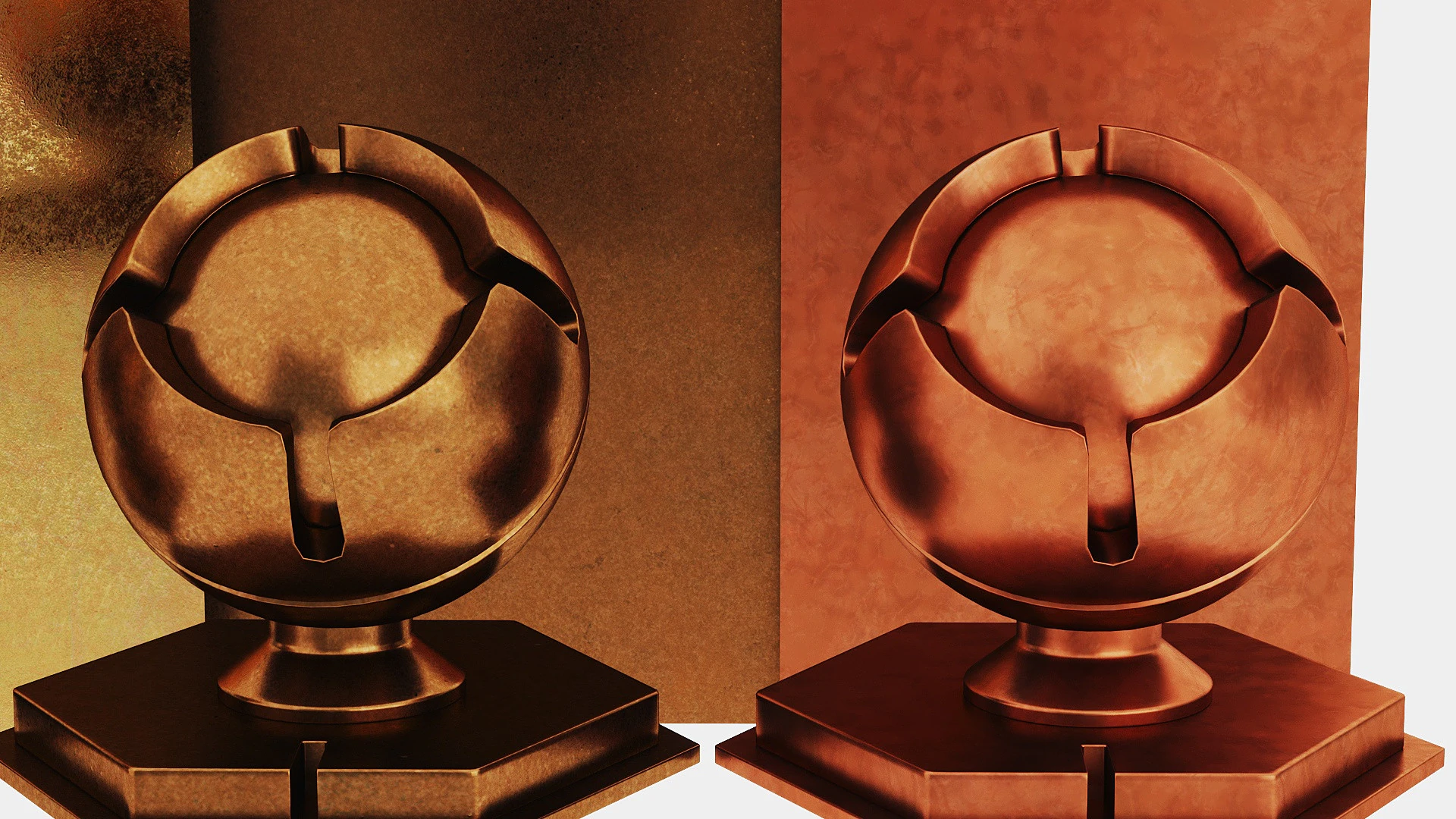 Bronze Metal Pack x4 Corona CG Textures .c4d .max .obj .3ds .fbx .stl .blend 