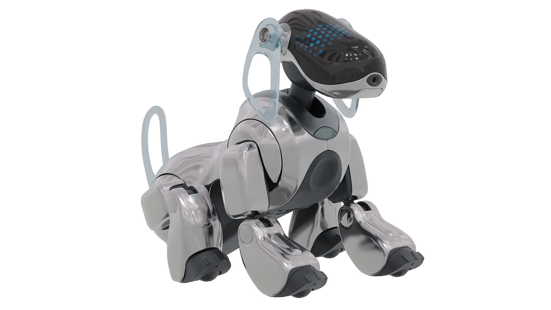Robot dog Aibo 3D Model .c4d .max .obj .3ds .fbx .stl .blend 