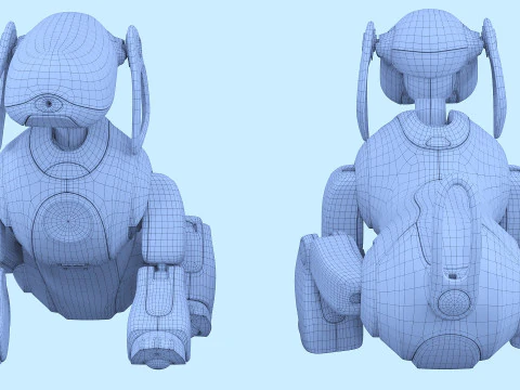 Robot dog Aibo 3D Model