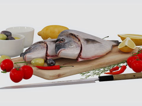 Fresh fish corona 3D Model