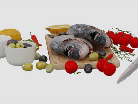 Fresh fish corona 3D Model