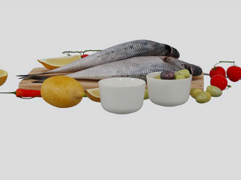 Fresh fish corona 3D Model