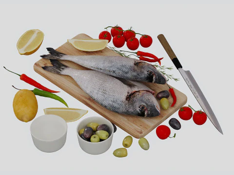 Fresh fish corona 3D Model