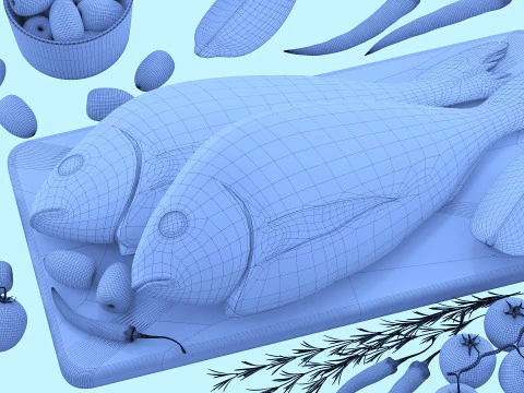 Fresh fish corona 3D Model