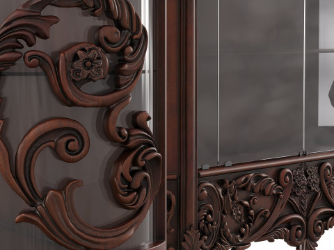 Classic carved cabinet Modèle 3D