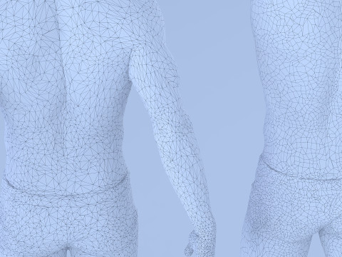 Male Standing Poses x6 3D Model