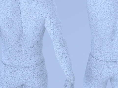 Male Standing Poses x6 3D Model