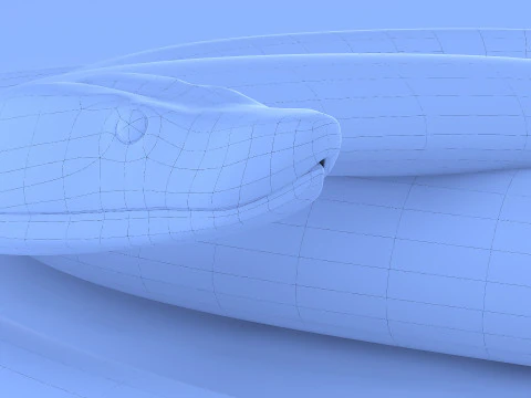 Ż&oacute;łty pyton Model 3D