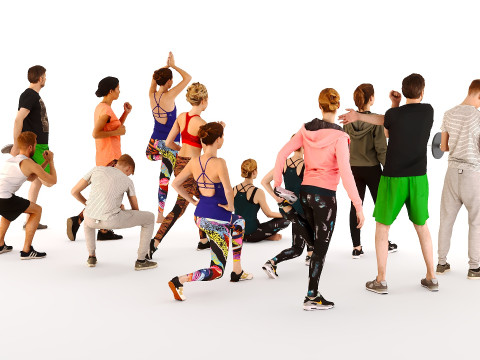 People athletes Modello 3D
