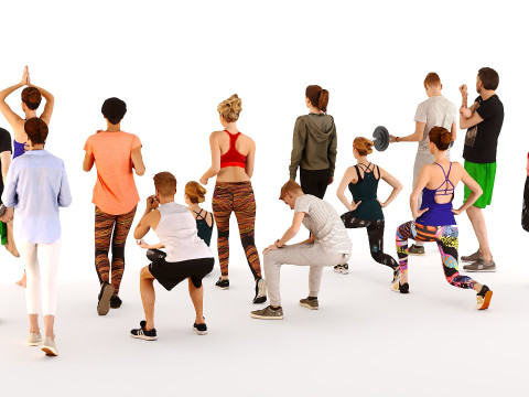 People athletes Modello 3D