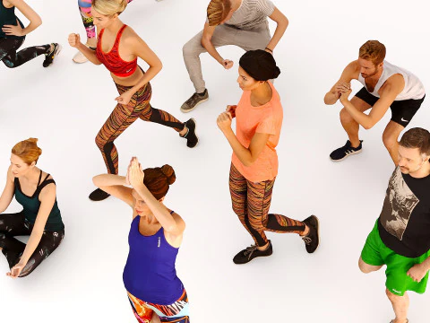 People athletes 3D Model