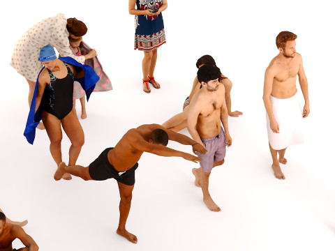 People on the beach Modelo 3D