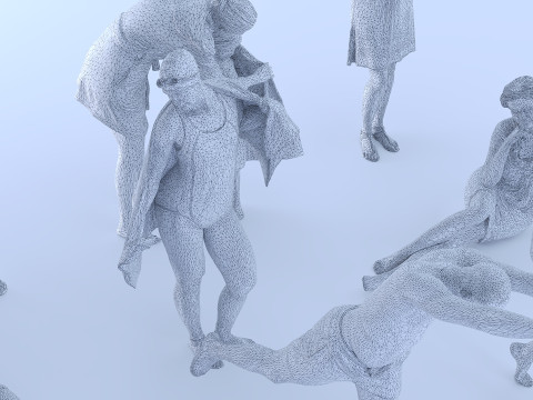 People on the beach Modelo 3D