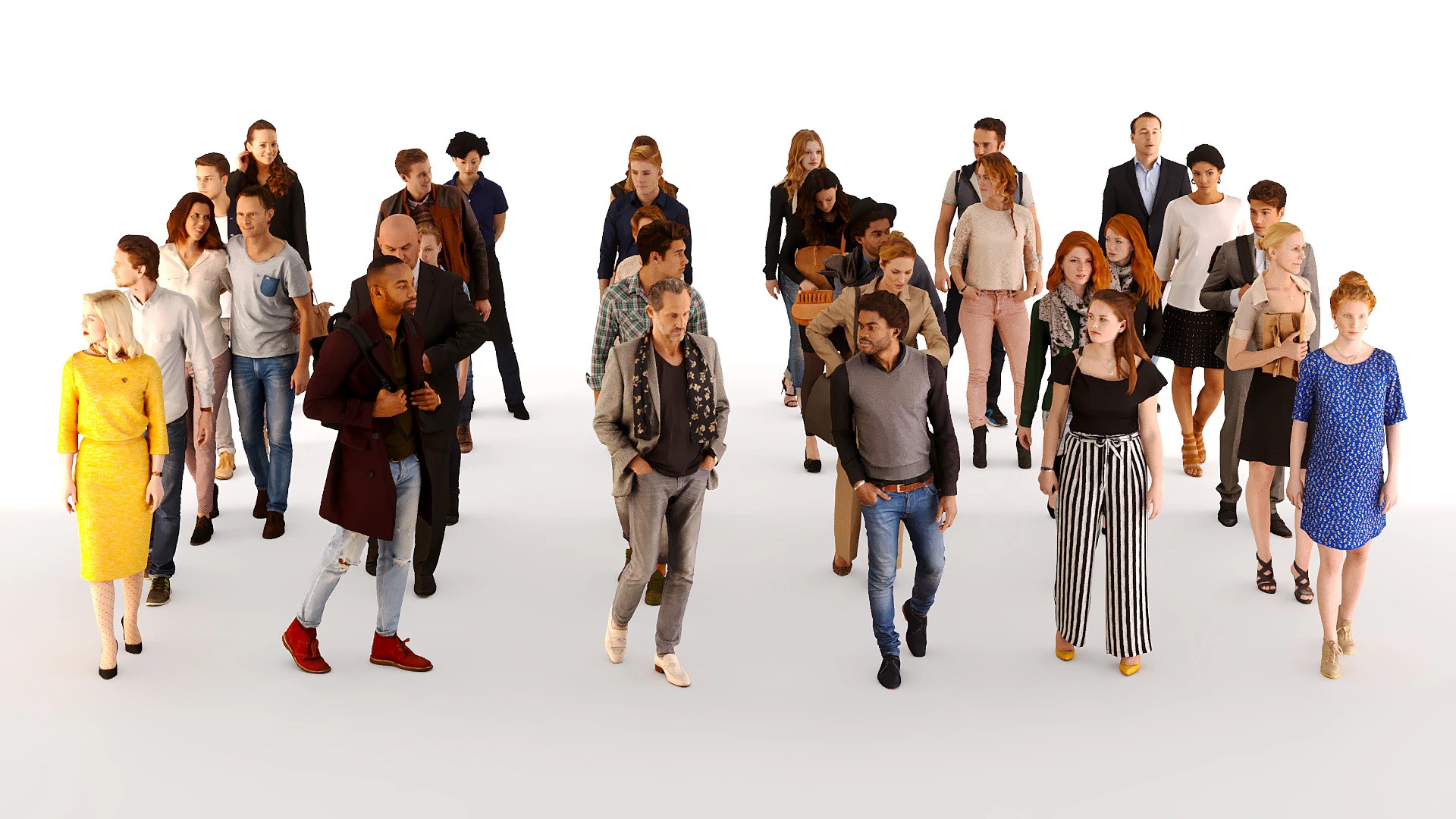People in clothes 01 3D Model .c4d .max .obj .3ds .fbx .stl .blend 