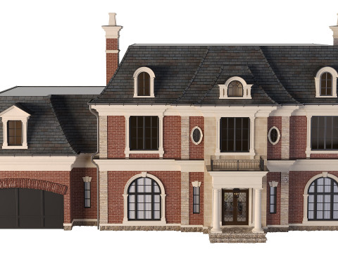 Classic brick house 3Dモデル