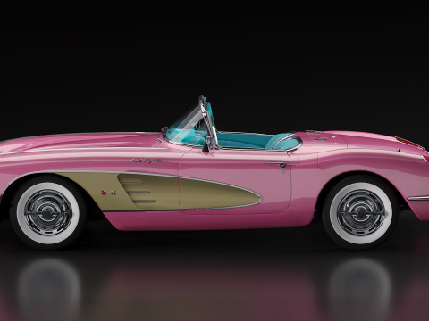 1960 Chevrolet corvette 3D Model