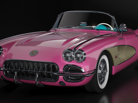 1960 Chevrolet corvette Modèle 3D