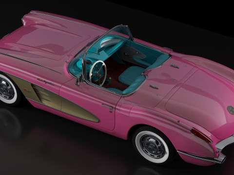 1960 Chevrolet corvette Modèle 3D