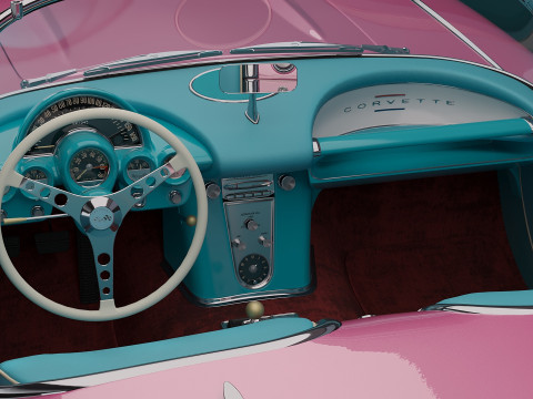 1960 Chevrolet corvette Modèle 3D