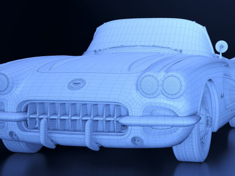 1960 Chevrolet corvette Modèle 3D