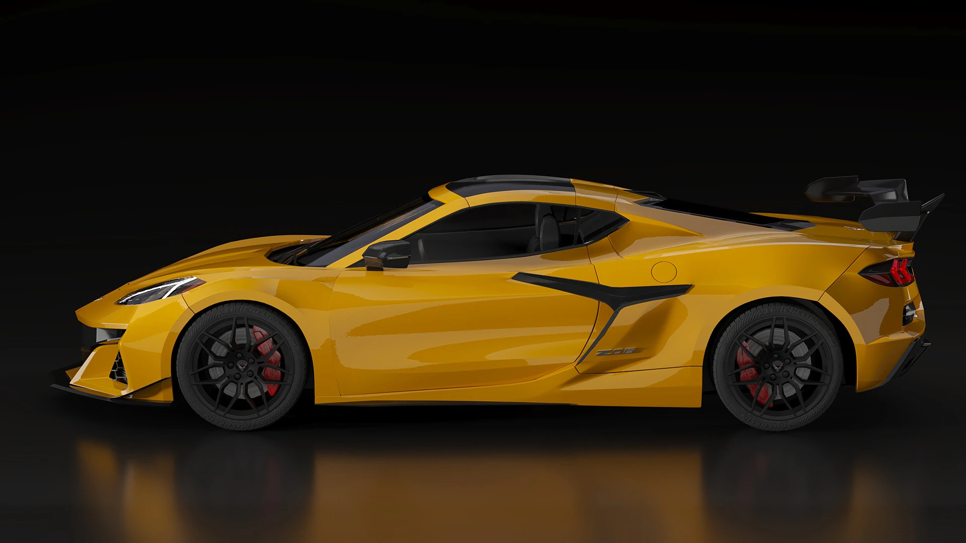 2023 Chevrolet Corvette Z06 3D Model .c4d .max .obj .3ds .fbx .stl .blend 