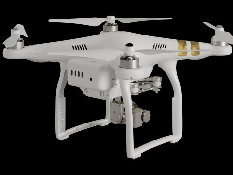Quadrocopter DJI Phantom 3 3D Модель