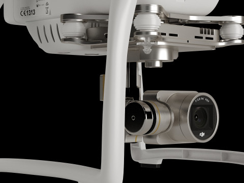 Quadrocopter DJI Phantom 3 3D Модель