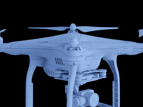 Quadrocopter DJI Phantom 3 3D Модель