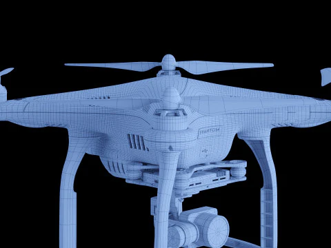 Quadrocopter DJI Phantom 3 3D Model