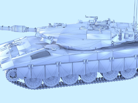 Merkava MK3 low-poly 3D Model