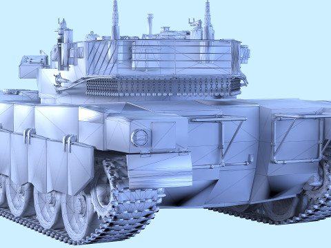 Merkava MK3 low-poly 3D Model