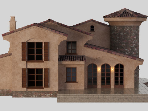 Spanish villa 3D Model