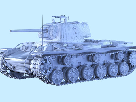 Soviet Tank KV1 3D Model