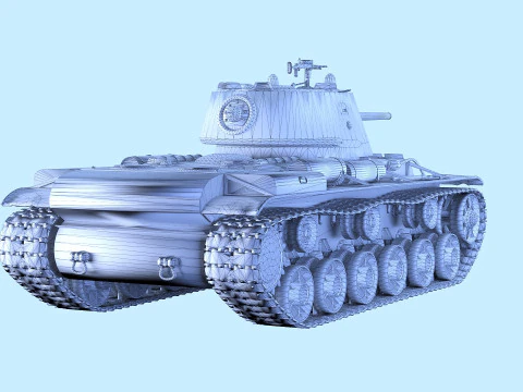 Soviet Tank KV1 3D Model