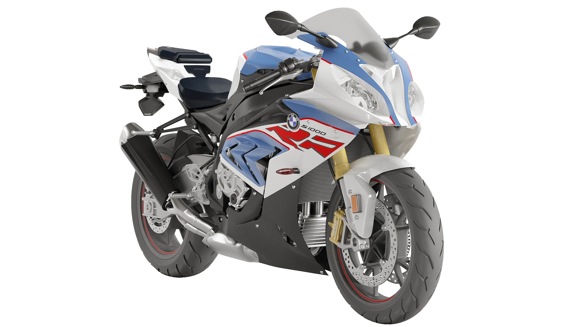 2018 Motorcycle S 1000 RR 3D Model .c4d .max .obj .3ds .fbx .stl .blend 
